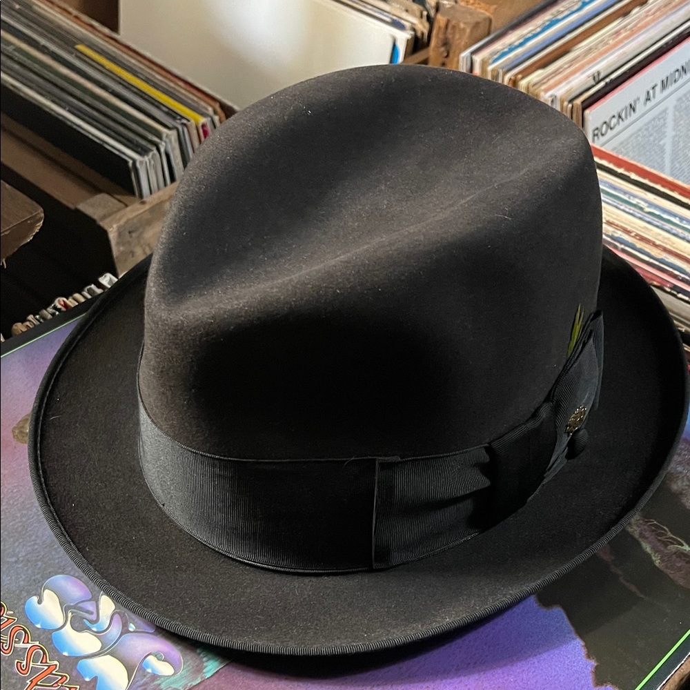 Classic Champ Black Fedora Hat 1960’s